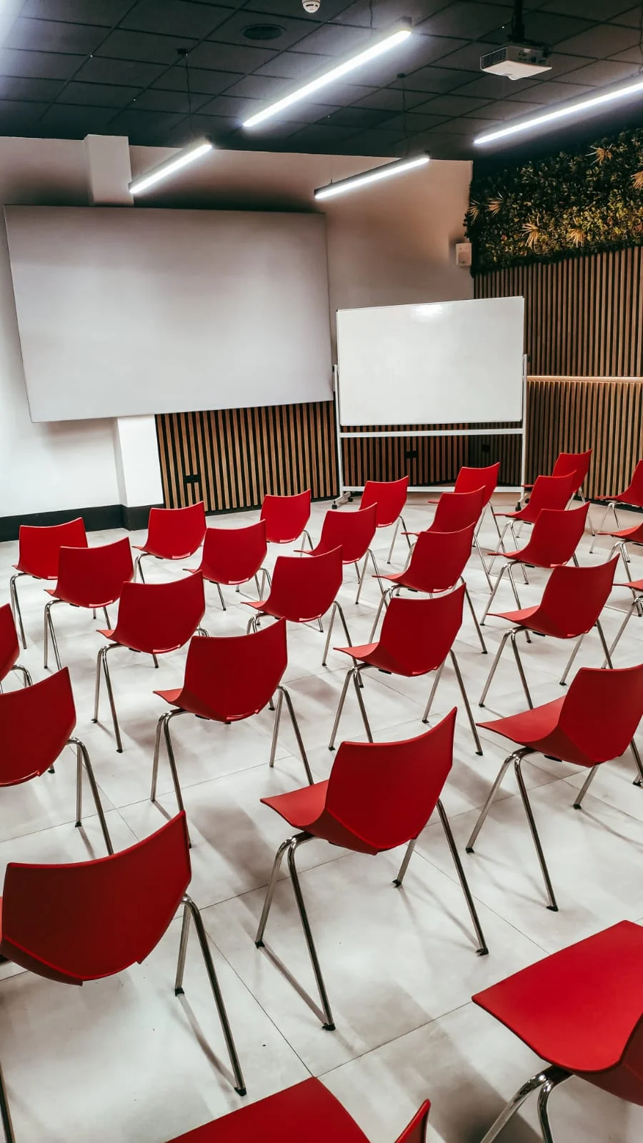 Comfortable ergonomic seats for corporate delegates