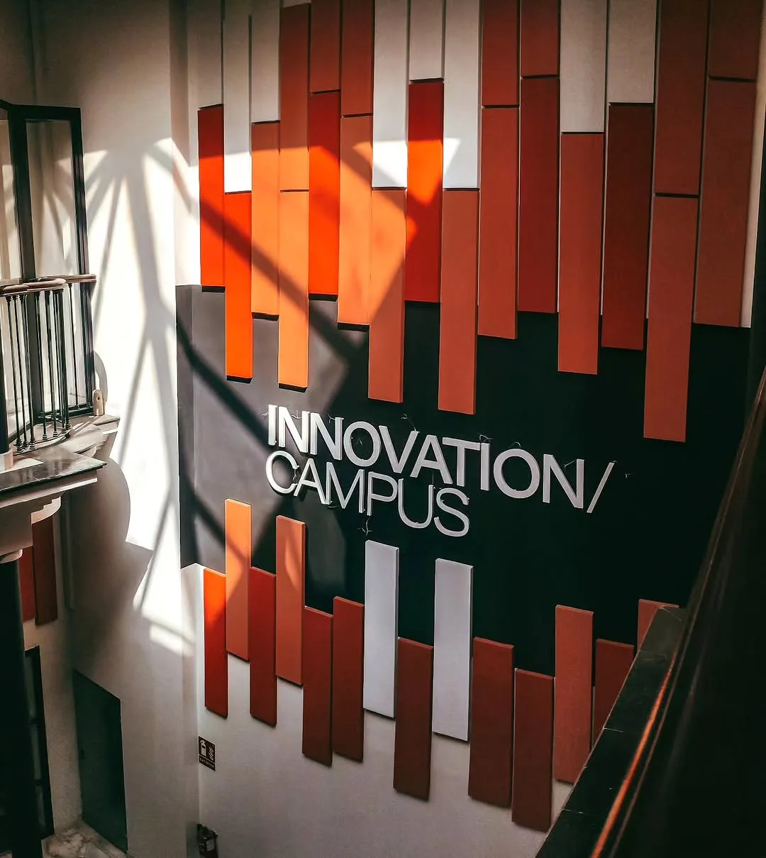 Modern brand identity feature wall